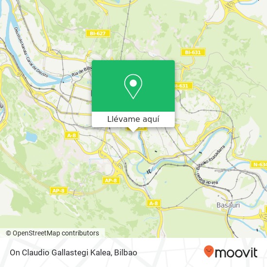 Mapa On Claudio Gallastegi Kalea