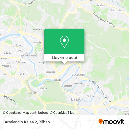 Mapa Artalandio Kalea 2