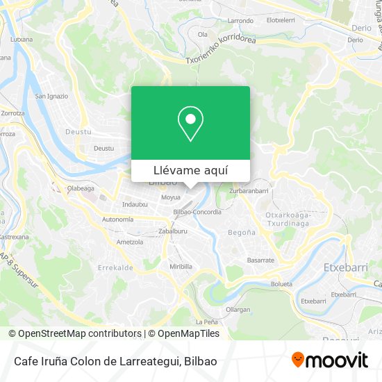 Mapa Cafe Iruña Colon de Larreategui