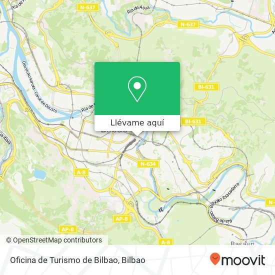 Mapa Oficina de Turismo de Bilbao