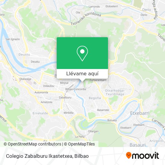 Mapa Colegio Zabalburu Ikastetxea