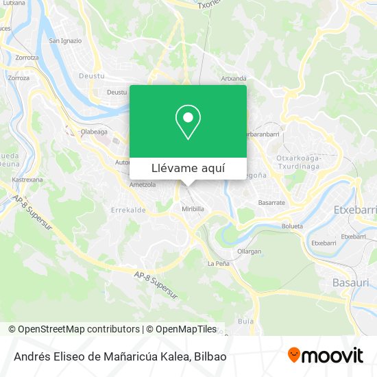Mapa Andrés Eliseo de Mañaricúa Kalea