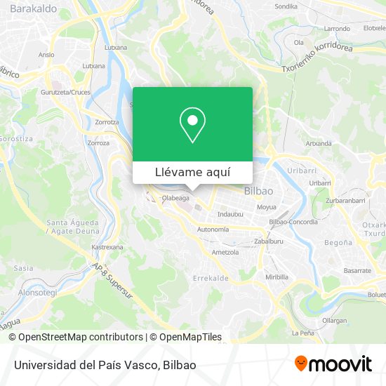Mapa Universidad del País Vasco