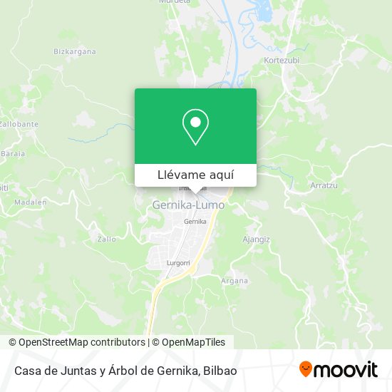 Mapa Casa de Juntas y Árbol de Gernika