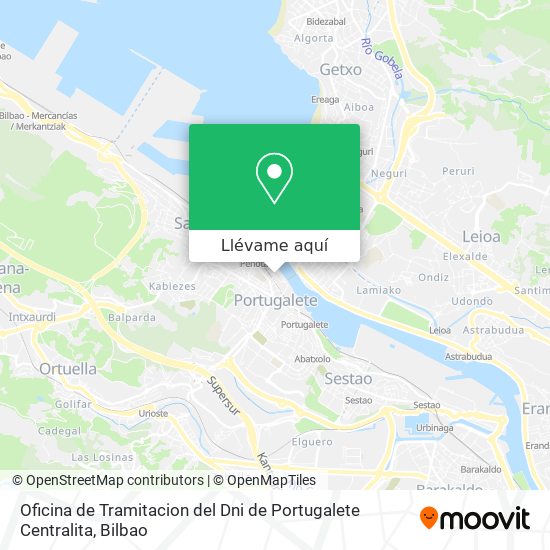 Mapa Oficina de Tramitacion del Dni de Portugalete Centralita