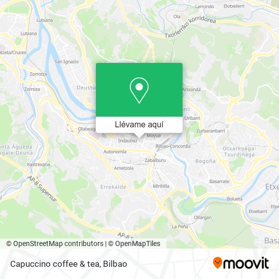 Mapa Capuccino coffee & tea