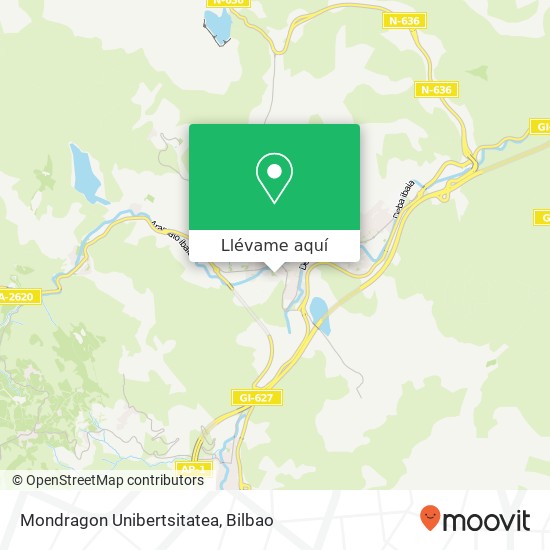 Mapa Mondragon Unibertsitatea