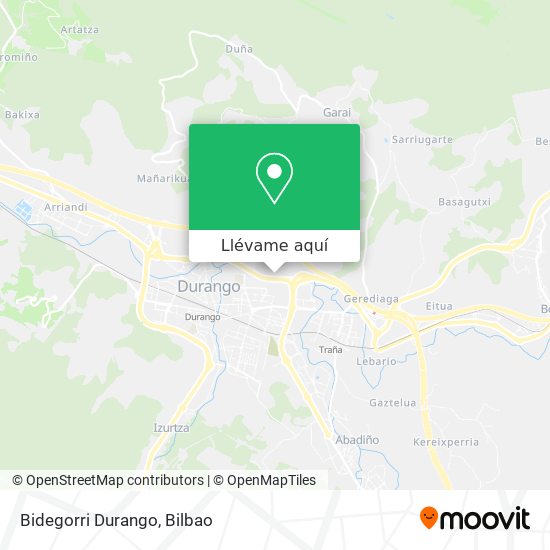 Mapa Bidegorri Durango