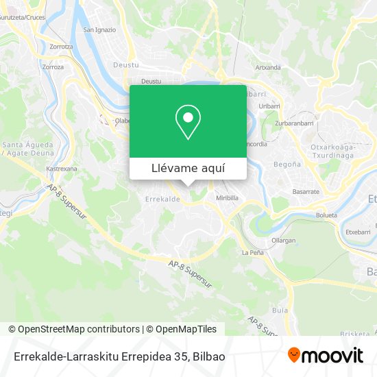 Mapa Errekalde-Larraskitu Errepidea 35