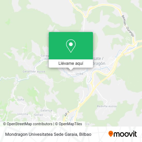 Mapa Mondragon Univesitatea Sede Garaia