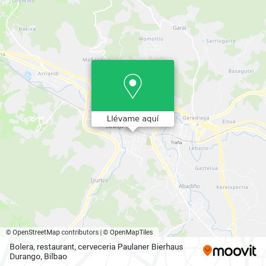 Mapa Bolera, restaurant, cerveceria Paulaner Bierhaus Durango