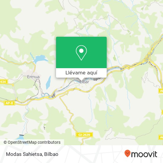 Mapa Modas Sahietsa, San Andres pasealekua, 3 20600 Eibar