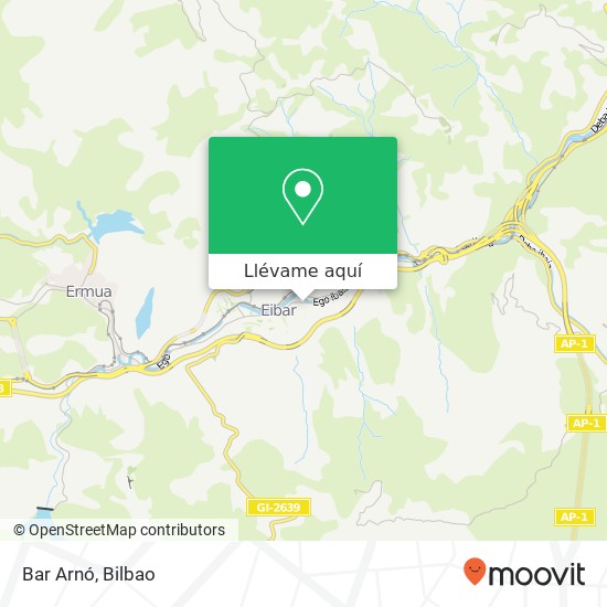 Mapa Bar Arnó, Bidebarrieta kalea 20600 Eibar