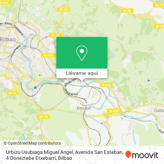 Mapa Urbizu Usubiaga Miguel Angel, Avenida San Esteban, 4 Doneztebe Etxebarri