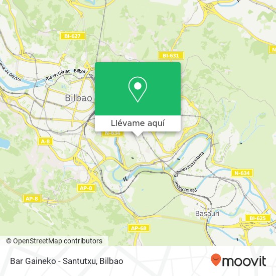 Mapa Bar Gaineko - Santutxu