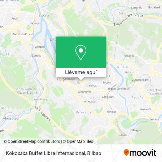 Mapa Kokoxaxa Buffet Libre Internacional