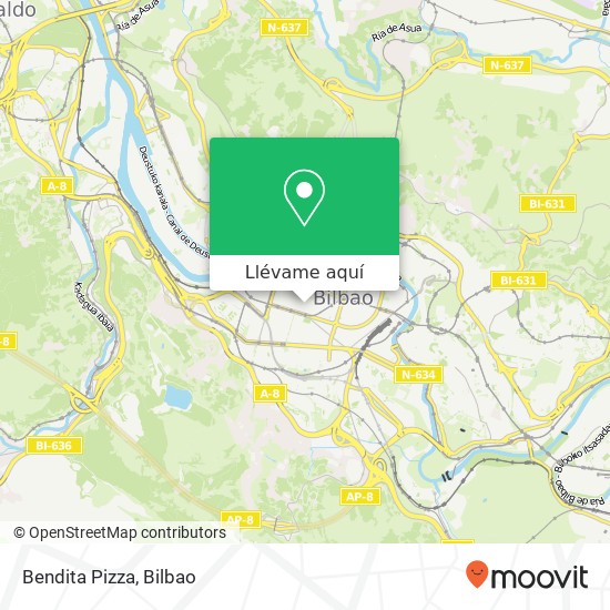 Mapa Bendita Pizza, Calle Licenciado Poza, 34 48011 Indautxu Bilbao