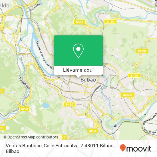 Mapa Veritas Boutique, Calle Estrauntza, 7 48011 Bilbao