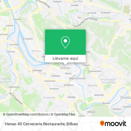 Mapa Henao 40 Cervecería Restaurante