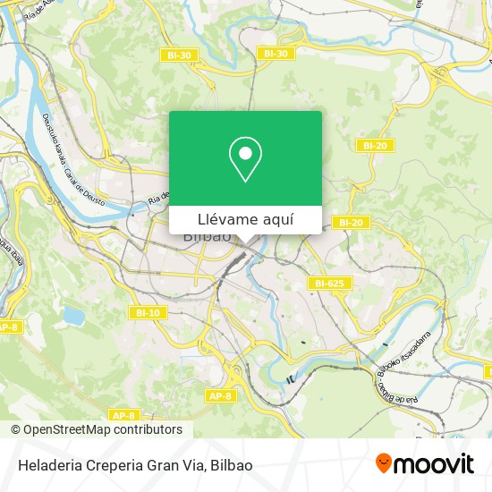 Mapa Heladeria Creperia Gran Via