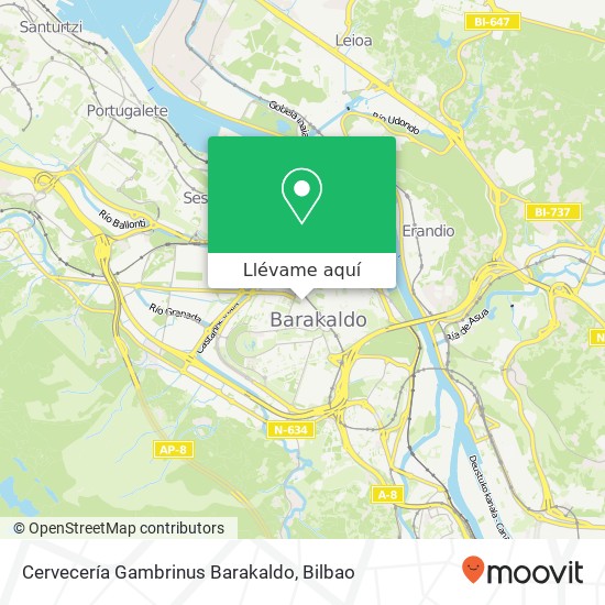 Mapa Cervecería Gambrinus Barakaldo, La Bondad kalea, 9 48901 Barakaldo