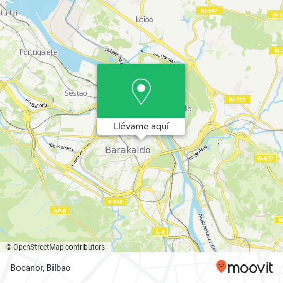 Mapa Bocanor, Calle Arana, 2 48901 Barakaldo