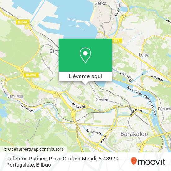 Mapa Cafetería Patines, Plaza Gorbea-Mendi, 5 48920 Portugalete