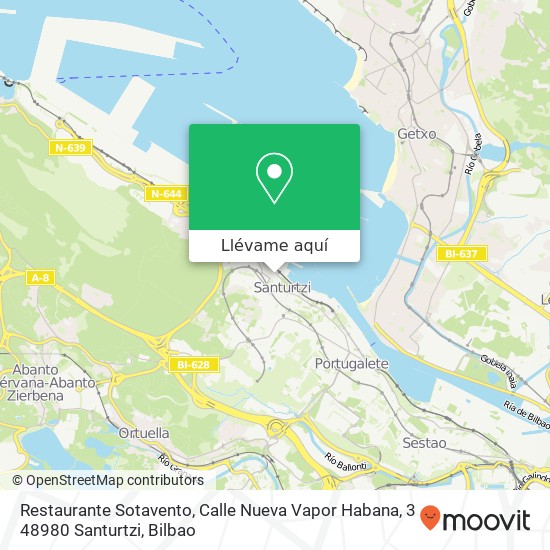 Mapa Restaurante Sotavento, Calle Nueva Vapor Habana, 3 48980 Santurtzi