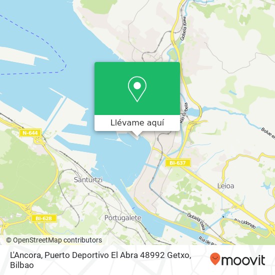 Mapa L'Ancora, Puerto Deportivo El Abra 48992 Getxo