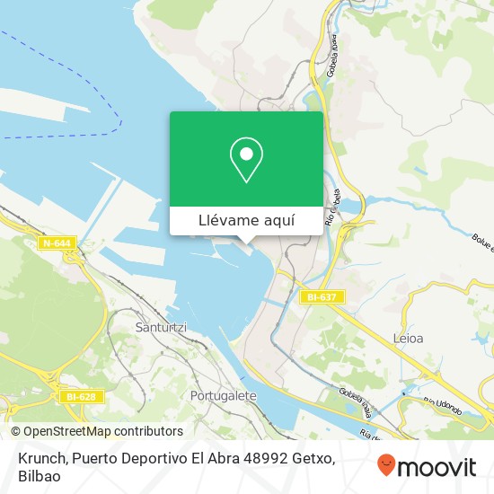 Mapa Krunch, Puerto Deportivo El Abra 48992 Getxo