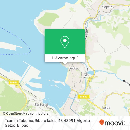 Mapa Txomin Taberna, Ribera kalea, 43 48991 Algorta Getxo
