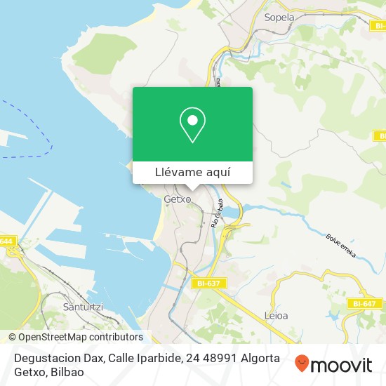 Mapa Degustacion Dax, Calle Iparbide, 24 48991 Algorta Getxo