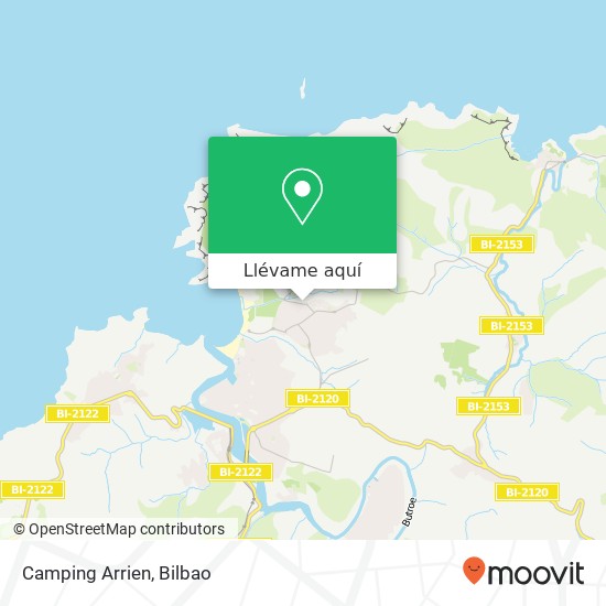 Mapa Camping Arrien