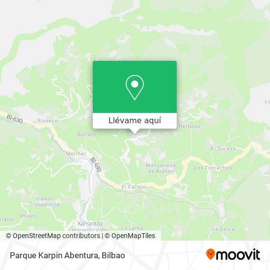 Mapa Parque Karpin Abentura