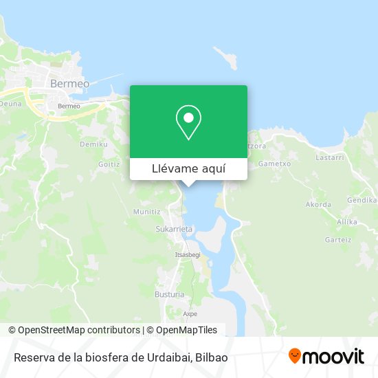 Mapa Reserva de la biosfera de Urdaibai