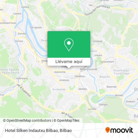 Mapa Hotel Silken Indautxu Bilbao