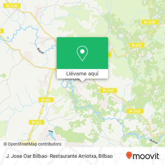 Mapa J. Jose Oar Bilbao- Restaurante Arriotxa