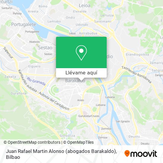 Mapa Juan Rafael Martin Alonso (abogados Barakaldo)