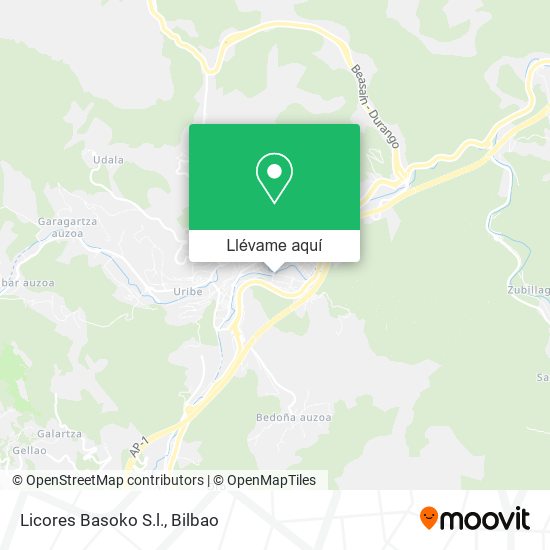 Mapa Licores Basoko S.l.