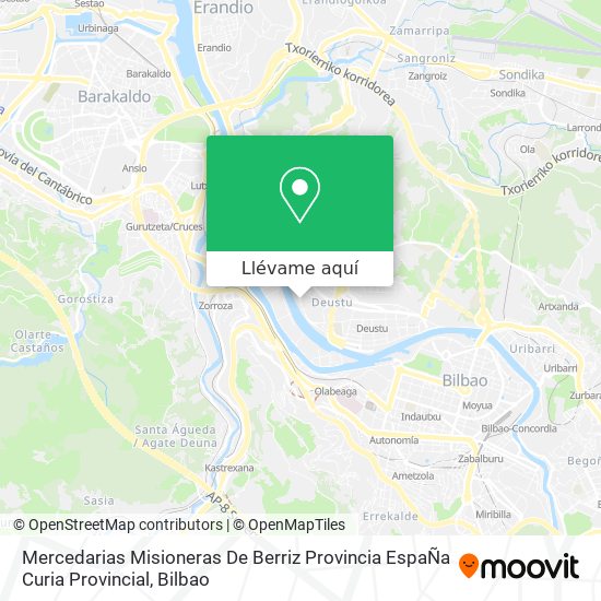Mapa Mercedarias Misioneras De Berriz Provincia EspaÑa Curia Provincial