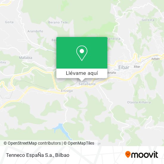 Mapa Tenneco EspaÑa S.a.