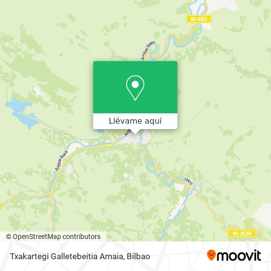 Mapa Txakartegi Galletebeitia Amaia