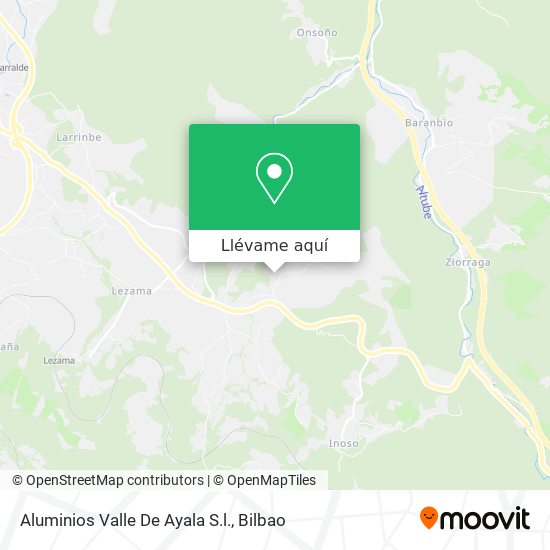 Mapa Aluminios Valle De Ayala S.l.