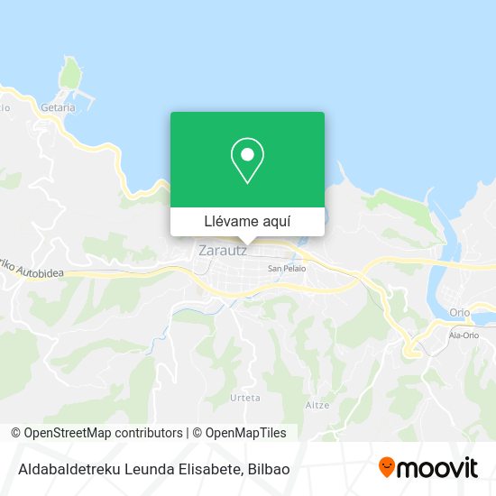 Mapa Aldabaldetreku Leunda Elisabete