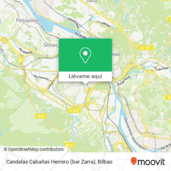 Mapa Candelas Cabañas Herrero (bar Zarra)
