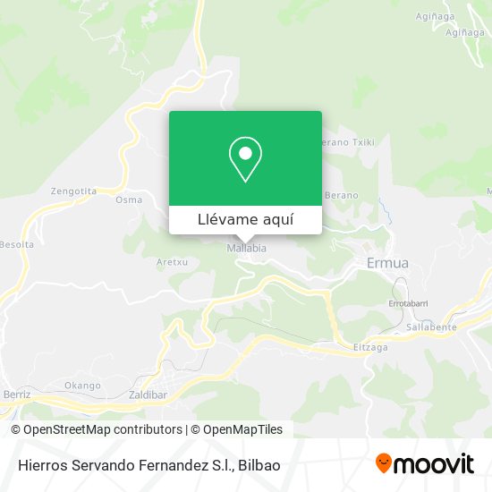 Mapa Hierros Servando Fernandez S.l.