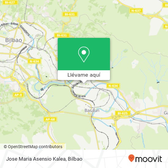 Mapa Jose Maria Asensio Kalea