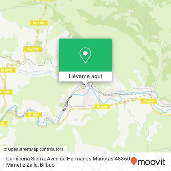 Mapa Carnicería Sierra, Avenida Hermanos Maristas 48860 Mimetiz Zalla