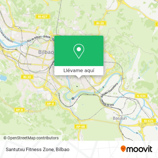 Mapa Santutxu Fitness Zone