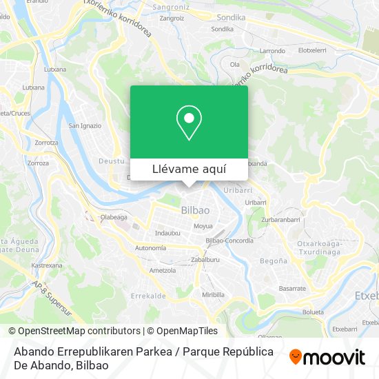 Mapa Abando Errepublikaren Parkea / Parque República De Abando